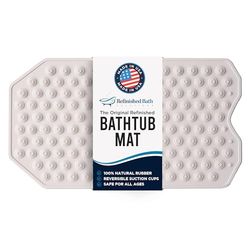 The Original Refinished Bathtub Mat - No Suction Cup Bath Mat - Luxury Massaging Ridges - Designed for Textured and Refinished Bathtubs - Made of Rubber Not Plastic - Great for Children/Elderly