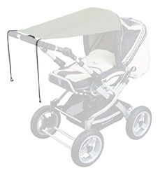 sunnybaby 11172 – Universal markis för barnvagnar och sportvagnar | högsta UV skydd UPF 50+ | justerbar | markis rullgardinfunktion – färg: SAND | Kvalitet: MADE in GERMANY