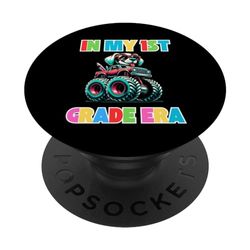 In My First Grade Era Monster Truck Dog Back To School PopSockets PopGrip Intercambiabile