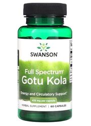 Swanson Gotu Kola de Espectro Completo 435mg - Suplemento Natural para Mejorar la Memoria y la Circulación sanguínea - 60 Cápsulas