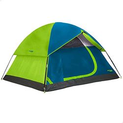 AKTIVE 52999 - Tente Igloo 4 Hommes à Double Toit, Taille 240X210X130cm, Double Toit, Double Porte avec Fermeture Éclair et Moustiquaire sur Le Dessus, Tente de Camping