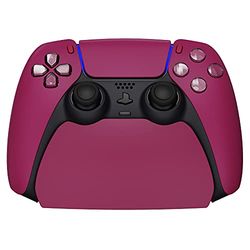 PlayVital Soporte de Estación para Control - Base Antideslizante con Almohadilla de Goma, Soporte para ps5 Mando, Accesorio de Escritorio para Gamepad, Diseño Estable y Duradero (Rojo Cósmico)