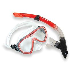 Schildkröt Snorkelset Fiji 2 delar, glasögon, snorkling, ABC-set, dykset för vuxna och tonåringar, högkvalitativ silikon, cool design, perfekt passform, i blister, 940012