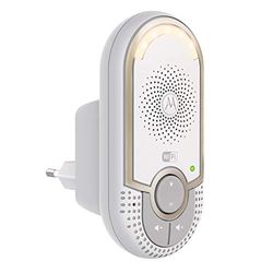 Motorola MBP162 - Vigilador de bebés áudio plug-n-go com modo eco e luz noturna, cor branca