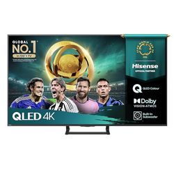 Hisense TV 50" QLED 4K 2025 50A72Q, Smart TV VIDAA U8, Dolby Vision, HDR 10+, Game Mode Plus, Dolby Atmos, Alexa Built-in, VIDAA Voice, Tuner DVB-T2/S2 HEVC 10, lativù 4K, 50''