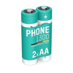 Ansmann 5030802 - MaxE, pilha poderosa pré-carregada, auto-descarga reduzida (1300 mAh, Mignon AA, 2 unidades)
