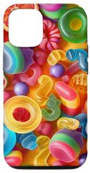 Carcasa para iPhone 15 Pro Patrón De Dulces Candy Delight Vibrant Gummies