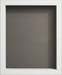 Radcliffe White Wooden Deep 3D Box Frame 20x10 inch, Grey Backing Board * Choice of Sizes* Fitted with Real Glass