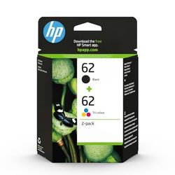 HP 62 Nero e Tricromia, N9J71AE, confezione da 2 Cartucce Originali HP, Compatibili con Stampanti HP Envy 5540, 5642, 5644, 5742, 7640, HP Officejet Moobile serie 200