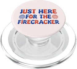 Solo aquí para el traje de pareja Firecracker groovy 4 de julio PopSockets PopGrip para MagSafe