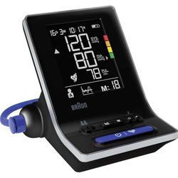 Braun ExactFit 5 Connect Smart Tensiómetro de brazo , Compatible con la aplicación Braun Healthy Heart , Indicador codificado por colores , Manguitos de 2 tamaños , Para uso doméstico , BUA6350
