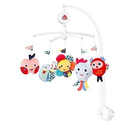 Fehn Amigos, Música Móvil COLOR, Juguete musical para ayudar a dormir con animales, Caja de música móvil con melodía "Träumerei", Móvil musical accesorio de cuna para bebés de 0 a 5 meses