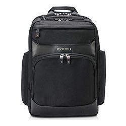 EVERKI Onyx Laptop Backpack, Water-Resistant Black Rucksack with Multi-Compartment Design, 25-L Capacity, Great for Work, Travel, or College, Fits 15.6 Inch Laptops, Business Bag for Men & Women