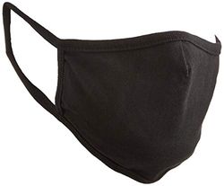 Build Your Brand Cotton Face Mask Maschera di Tutti i Giorni, Black, One Size Unisex-Adulto