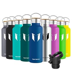 Super Sparrow doppia parete in acciaio inox coibentato bottiglia di acqua -750ml - isolante della borraccia - perfetto Thermos - Privo di BPA, BPS, ftalati