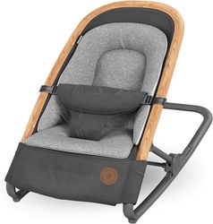 Maxi-Cosi Kori Rede de bebé 2 em 1, 0-6 meses, máx. 9 kg, baloiço de bebé, 3 posições de reclinação com uma mão, leve e compacta, arnês fácil-in, Essential Graphite