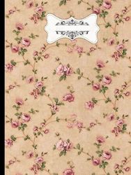 Vintage floral notebook,journal vintage: A4,soft cover,90 pages
