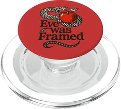 Eva Fue Enmarcado Arte Serpiente Y Manzana Adán y Eva PopSockets PopGrip para MagSafe