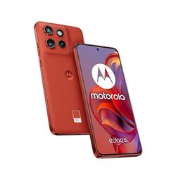 Motorola edge50 neo smartphone (6,36 inch super-hd-display, 50 MP camera + Moto-KI, 12/512 GB, 4310 mAh, Android 14) Poinciana (veganistisch kunstleer), + beschermhoes + telefoonhouder