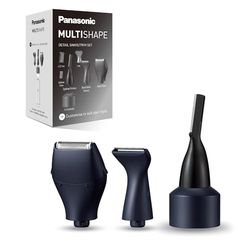 Panasonic ER-CDT1-A301 MULTISHAPE [Sistema Modulare per la Cura della Persona] Set di Accessori per Rasatura/Taglio Capelli, Regolabarba e Sopracciglia, Rasoio per Dettagli, Nero