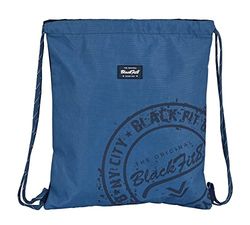 Blackfit8 "stämpel" återvinningsbar platt väska snörväska, Blå, one size