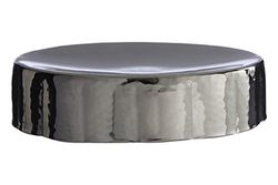 Premier Housewares Effetto martellato Nero portasapone in Nichel, Argento, 4 x 13 x 13 cm