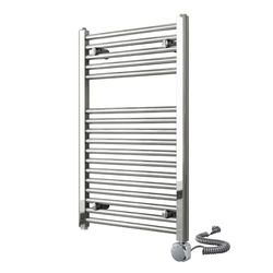 Kibath Toallero Secatoallas radiador electrico, Toallero secatoallas eléctrico 800 cromado, tubos de acero con acabado acabado cromo brillo 800x500 con termostato fácil de usar