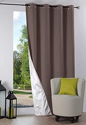 Lovely Casa R64689303 Nelson Verduisteringsgordijn, isolerend, polyester, taupe, 240 x 135 cm