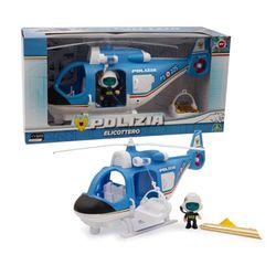 Giochi Preziosi Police – Hélicoptère de Police, véhicule de Secours, Comprend Un Personnage articulé de 7 cm et des Accessoires. pour Enfants à partir de 4 Ans