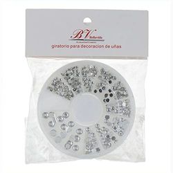 Bella Vida Roue de décoration d'ongles Brillante argentée, Unique, Standard