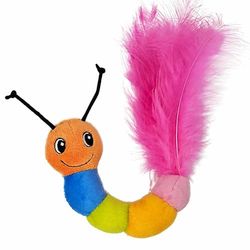Nobby Pluszowa gąsienica z piórem, z kociołkiem 15 cm