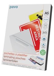 Pavo - Foglio di Laminazione A5 2x75 mic, 100 Pezzi - Lucido