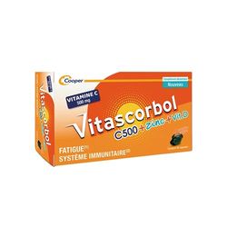 VITASCORBOL - Complément alimentaire à base de Vitamine C, Vitamine D et Zinc - Capsules Softgel - Fatigue1 et Système Immunitaire2-30 capsules