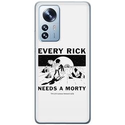 ERT GROUP mobiltelefonfodral för Xiaomi 12 / 12X originalt och officiellt licensierat Rick and Morty mönster Rick & Morty 045 anpassad till formen på mobiltelefonen, fodral tillverkad av TPU-plast