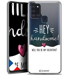 Caseink fodral för Samsung Galaxy A21S (6.5) [Gel HD-mönster tryckt i Frankrike kärlek Saint Valentine kollektion design Hey Handsomee! - mjuk - ultratunn]