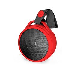 JAZ SBS Speaker Wizard de 3 W, Caja de música Resistente al Agua IPX6, Altavoz inalámbrico con cordón y Cable de Carga, Color Rojo