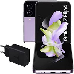 Samsung Galaxy Z Flip4 5G (128 GB), Smartphone Android, Teléfono Móvil Plegable, Bora Púrpura [Versión española] + Cargador ultrarrápido de 45W