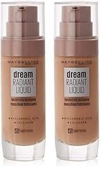 MAYBELLINE Dream Satin Liquid, Base de Maquillaje Líquida con Sérum Hidratante, Tono 045 Miel, 30 ml (Paquete de 2)