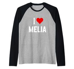 Amo a Melia Camiseta Manga Raglan