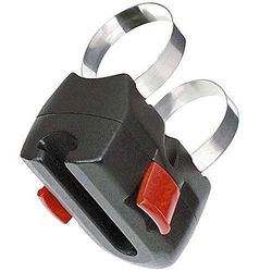 KlickFix Farradtasche Rahmenadapter mit Bügelsch, Adattatore da Telaio Bici per Lucchetto ad Arco, Nero (Schwarz), Taglia Unica Unisex Adulto