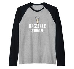 GAZELLE Squad - Maglietta a maniche corte, motivo: Gazelle Maglia con Maniche Raglan
