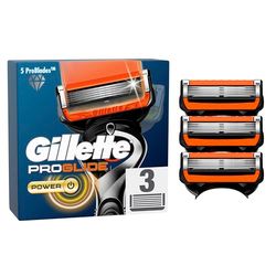 Gillette ProGlide Power - Lame di ricambio per rasoio da uomo, confezione da 3