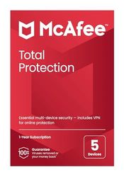 McAfee Total Protection 2024, 5 Devices | Antivirus, VPN, Password Manager, Mobile and Internet Security | PC/Mac/iOS/Android|1 Year Subscription | Activation Code by Post