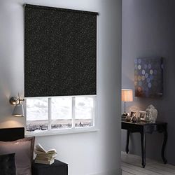 MADECOSTORE Verduisteringsrolgordijn Must Glitter - 60 x 190 cm - Zwart