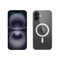 Apple iPhone 16 Plus (512 GB) - Zwart + Doorzichtig hoesje met MagSafe