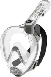 Cressi Duke Masque Complet/Integral conçu pour Snorkeling avec Tuba Dry Mixte Adulte, Transparent, M/L