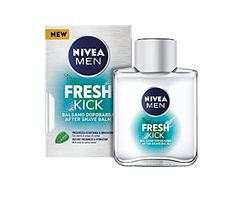 NIVEA MEN Fresh Kick Balsamo Dopobarba in Confezione da 100 ml, After Shave Uomo con Menta & Acqua di Cactus, Balsamo Barba Rinfrescante, Formula Ultra Leggera