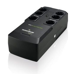 Tecnoware UPS ERA PLUS STRIP 800, sistema de alimentação ininterrupta 800VA, proteção apagão PC, modem, videovigilância, caixa registadora, USB, AVR, autonomia 13 min PC-50 min modem, pronto a usar