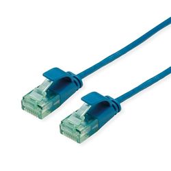ROLINE RM UTP DataCenter - Cavo patch Cat.6A (classe EA), sottile, 0,15 m, colore: Blu