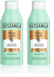 Dessange Shampoing Régulateur Purifiant Douce Argile 250 ml (Lot de 2)